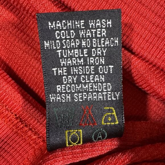 Bugatchi Polo Shirt Mens Large Red Solid Short Sleeve Collared Button‎ Up Casual - Picture 6 of 8